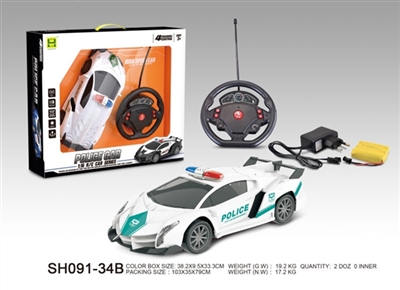 1:16警车灯光四通遥控车 - OBL745717