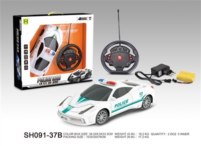 1:16警车灯光四通遥控车 - OBL745723