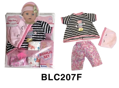 18寸 娃娃衣服带尿裤奶嘴 - OBL746557