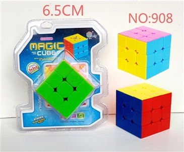 6.5 CM solid color third-order rubik’s cube 2 color mix - OBL746706