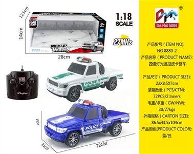 四通灯光遥控皮卡警车 - OBL746891
