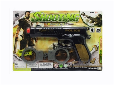 Pad printing police flint gun with handcuffs - OBL747049