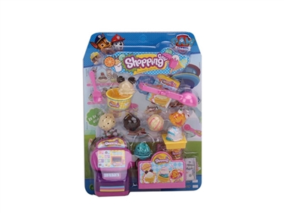 Dogs patrol ice cream shop - OBL747414