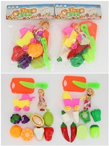 Fruits and vegetables and le with doll cart (conventional) - OBL747971