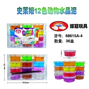 Crystal mud Shi Laim 12 color cartoon animals - OBL748868