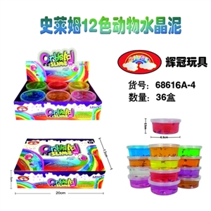 Crystal mud Shi Laim 12 color cartoon animals - OBL748918