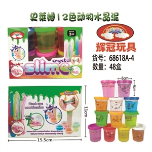 Crystal mud Shi Laim 12 color cartoon animals - OBL748938