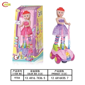 电动万向跳舞娃娃灯光音乐 - OBL749889