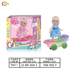 电动万向跳舞娃娃灯光音乐 - OBL749896