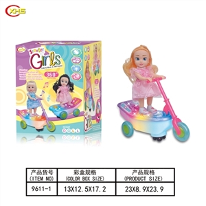 电动万向跳舞娃娃灯光音乐 - OBL749907