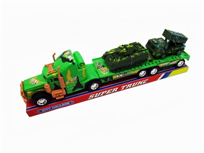 Inertial flat car two military vehicles - OBL750273