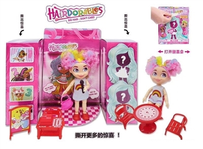 High grade 6 inches of solid body and the second generation of surprise hair doll with handbags and - OBL750371