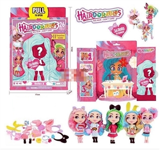 High grade 6 inch solid body surprised the second generation xi hair doll with handbags and comb and - OBL750374