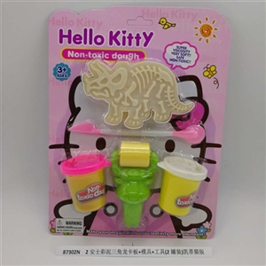 2 AnShiCai mud triangle dragon plate mold tool (2 cans) hello Kitty version - OBL750575