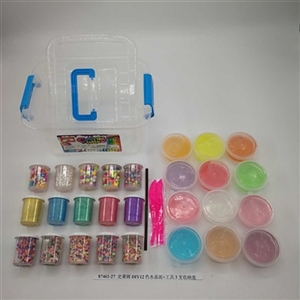 Slime DIY12 color crystal mud 3 receive a case tool (12 cans) - OBL750609