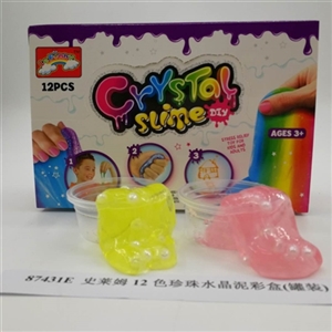 Slime 12 color pearl crystal mud color box (12 cans) - OBL750624