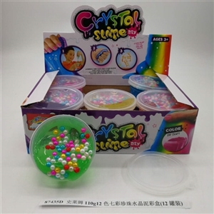 110 a g12 slime color colorful pearl crystal mud color box (12 cans) - OBL750634