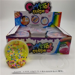 110 a g12 slime color cartoon crystal mud color box (12 cans) - OBL750641