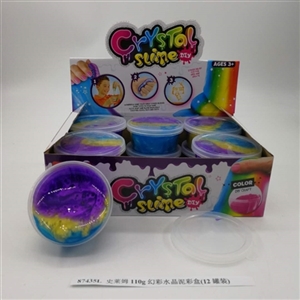 Slime 110 g unreal colour crystal mud color box (12 cans) - OBL750642