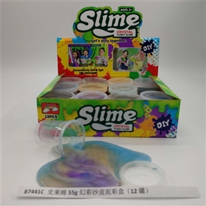 Slime 55 g brilliantly coloured skin mud color box (12 cans) - OBL750646