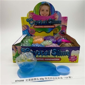 Slime fist 60 g pearl skin mud color box (12 cans) - OBL750653
