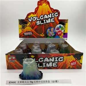Slime volcanic type 70 g brilliantly coloured skin mud color box (12 cans) - OBL750662