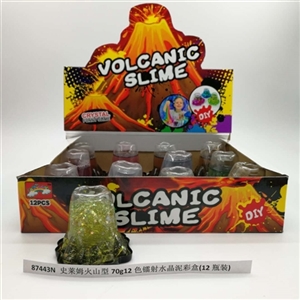 Slime volcanic type 70 a g12 color laser crystal mud color box (12 bottles) - OBL750672