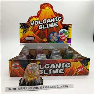 Slime volcanic type 70 a g12 color cartoon crystal mud color box (12 bottles) - OBL750676