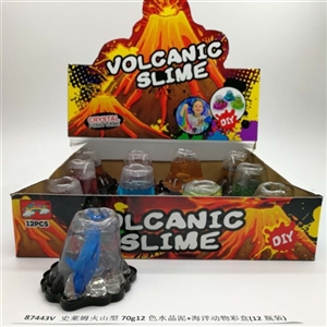 Slime volcanic type 70 a g12 color crystal color box (12 bottles) mud sea animals - OBL750679