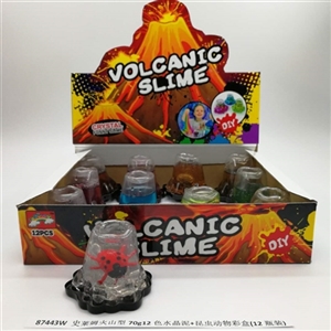 Slime volcanic type 70 a g12 color crystal mud insects animals color box (12 bottles) - OBL750680