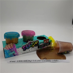 Slime water bottles of 85 g3 skin color heavy metal sand mud box foot box (3 bottles) - OBL750707