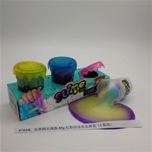 Slime water bottles of 85 g iridescence skin mud box foot box (3 bottles) - OBL750709