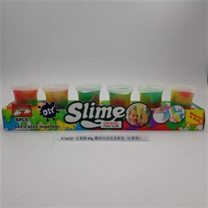 Slime 60 g yao skin colour sand mud box foot box (6 bottles) - OBL750740