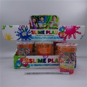 Slime 480 g cup cup 12 color crystal butterfly mud display color box (6 cans) - OBL750757