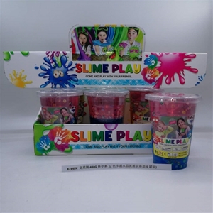 Slime 480 g cup cup 12 color cartoon show crystal mud color box (6 cans) - OBL750759