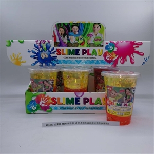 Slime 480 g cup cup 12 color crystal mud Christmas display color box (6 cans) - OBL750760