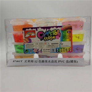 12 color candy slime crystal mud PVC box (12 cans) - OBL750777
