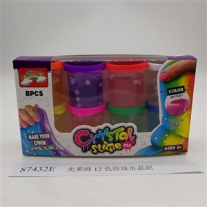 Slime 8 color pearl crystal mud color box (color cover eight cans) - OBL750783