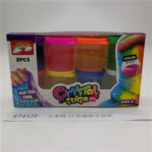 Slime 8 color laser crystal mud color box, color cover eight cans) - OBL750784