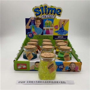Slime 9 color laser crystal mud color box 9 bottle (glass) - OBL750793