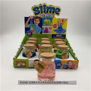 Slime 9 fruit color crystal mud color box 9 bottle (glass) - OBL750794