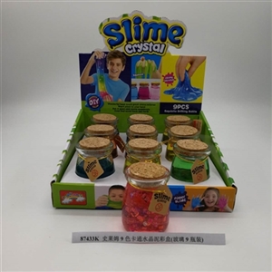Slime 9 color cartoon crystal mud color box 9 bottle (glass) - OBL750797