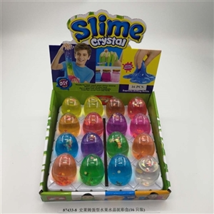 Slime egg-shaped fruit crystal mud color box (16) - OBL750805