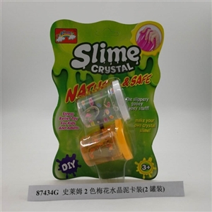 Slime 2 color plum flower crystal mud card mount (2 cans) - OBL750847