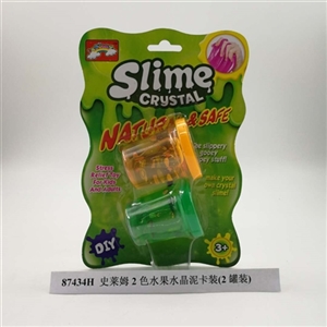 Slime 2 color fruit crystal mud card mount (2 cans) - OBL750848