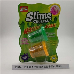 Slime 2 color candy crystal mud card mount (2 cans) - OBL750850