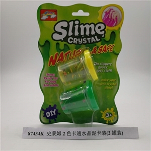 Slime 2 color cartoon crystal mud card mount (2 cans) - OBL750851