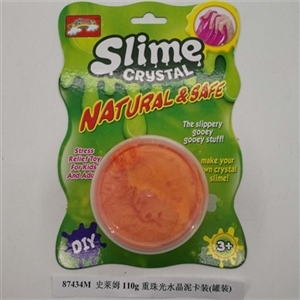 Slime 110 g weight pearl crystal mud card (canned) - OBL750853