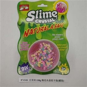 Slime 110 g plum flower crystal mud card (canned) - OBL750859