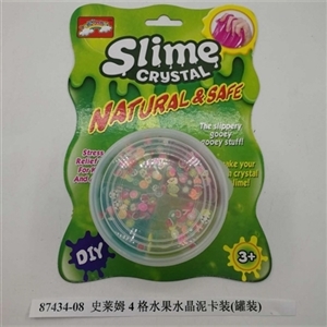 Slime 4 case with fruit crystal mud card (canned) - OBL750874